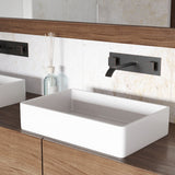 Magnolia Matte Stone Vessel Bathroom Sink/Basin with Deep Bowl, White H3X4 - product image 6