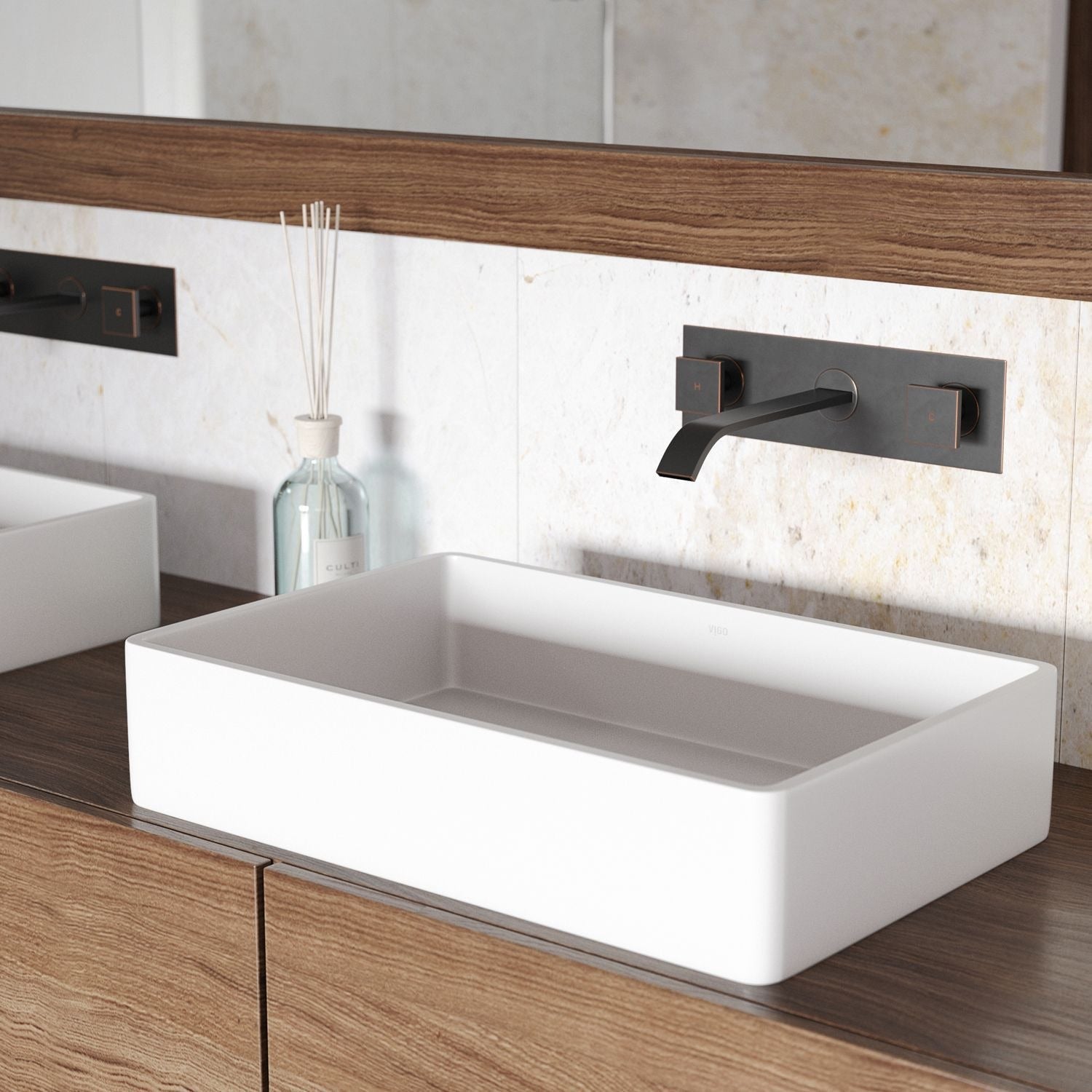 Magnolia Matte Stone Vessel Bathroom Sink/Basin with Deep Bowl, White H3X4 - product image 6