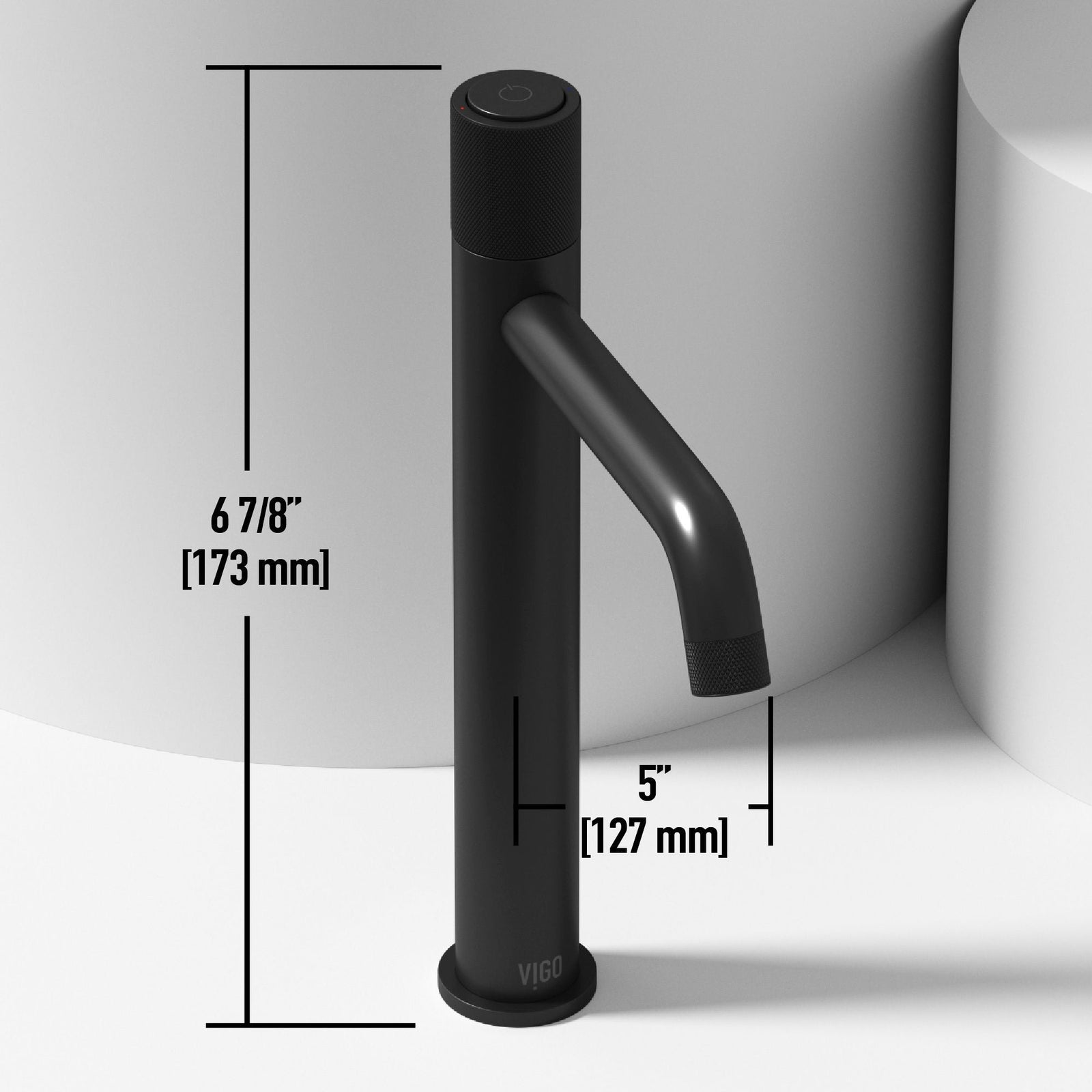 Magnolia MatteStone White Bathroom Sink/Basin Set with Apollo Faucet and Rectangular Composite Vessel B8Y5 - product image 8