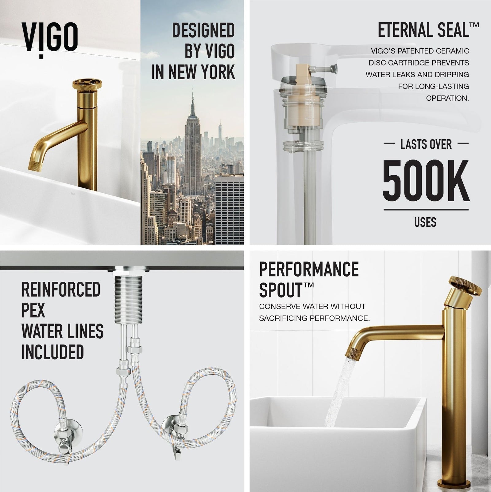 Magnolia MatteStone White Bathroom Sink/Basin Set with Cass Faucet and Rectangular Composite Vessel Y3N2 - product image 7