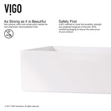 Magnolia MatteStone White Bathroom Sink/Basin Set with Duris Faucet and Rectangular Composite Vessel D1P3 - product image 6