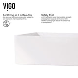 Magnolia MatteStone White Bathroom Sink/Basin Set with Lexington Faucet and Rectangular Composite Vessel E2Q2 - product image 6