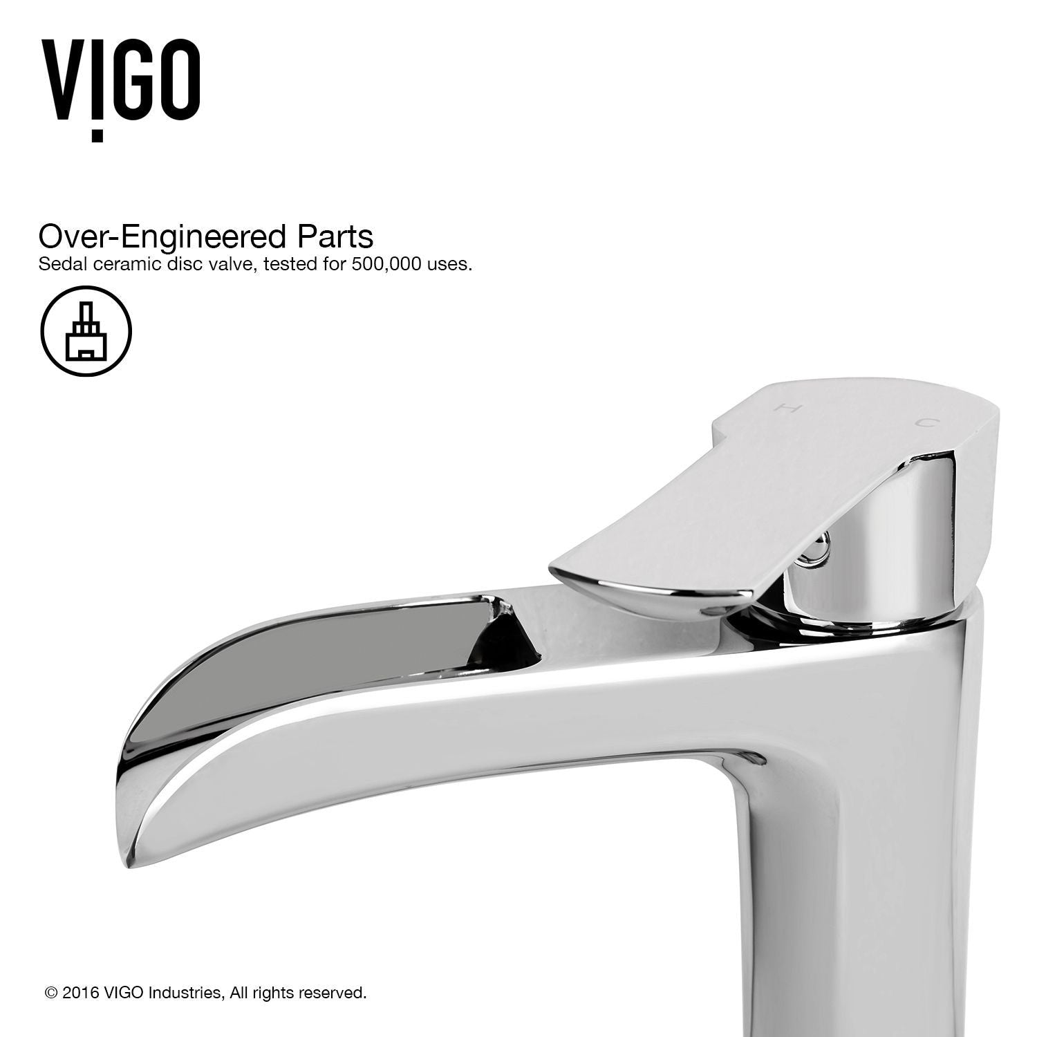 Magnolia MatteStone White Bathroom Sink/Basin Set with Niko Faucet and Rectangular Composite Vessel F8Q4 - product image 6