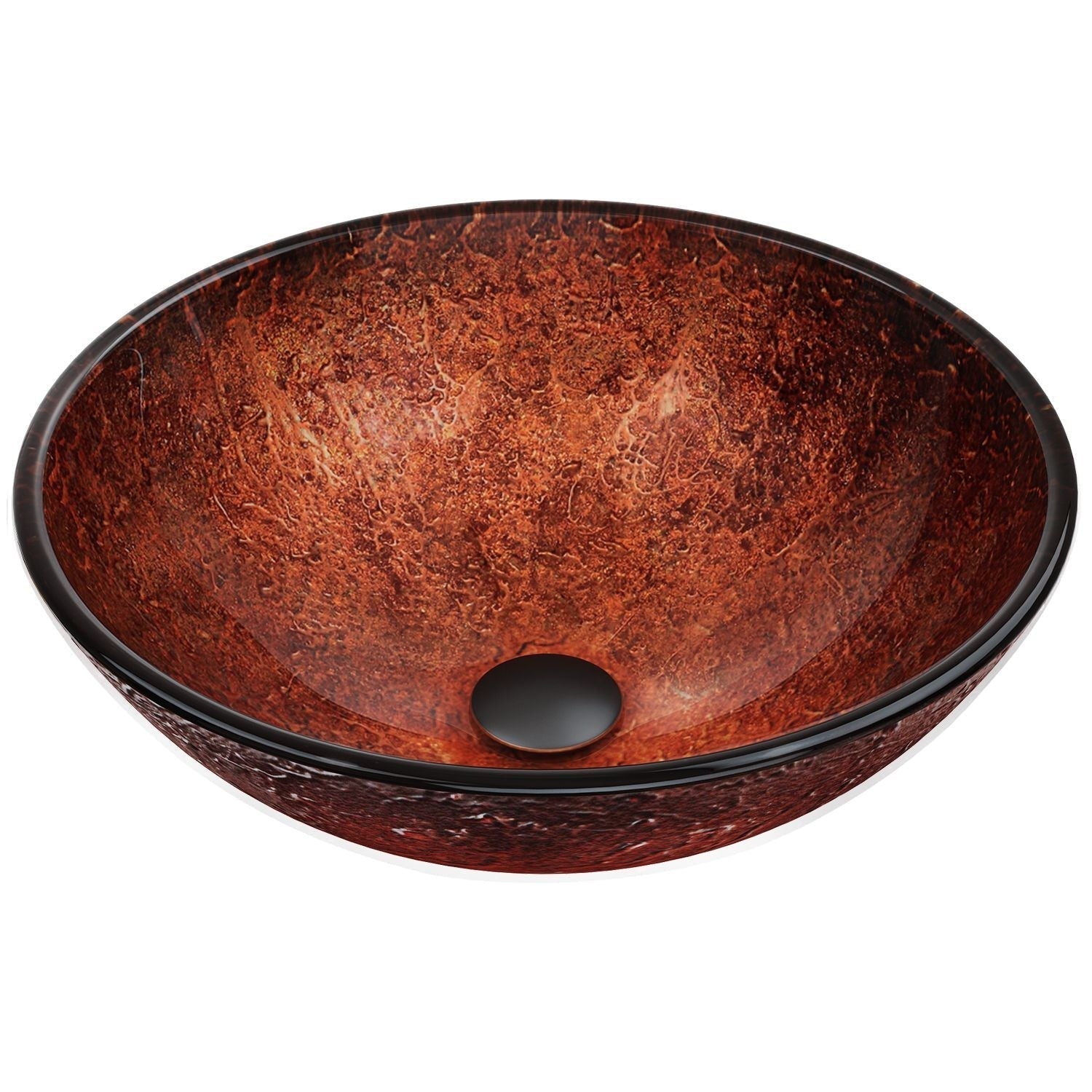 Mahogany Moon Glass Vessel Bathroom Sink W9F9 - product image 1