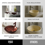 Mahogany Moon Glass Vessel Bathroom Sink W9F9 - product image 3