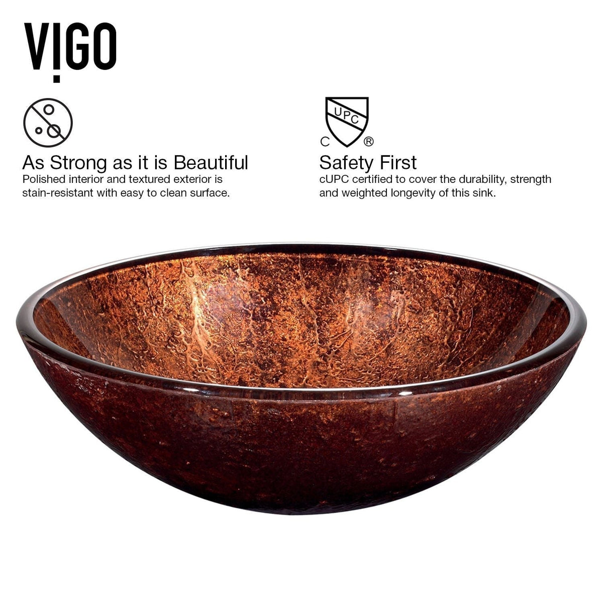 Mahogany Moon Glass Vessel Bathroom Sink W9F9 - product image 5