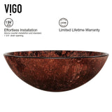 Mahogany Moon Glass Vessel Bathroom Sink W9F9 - product image 6