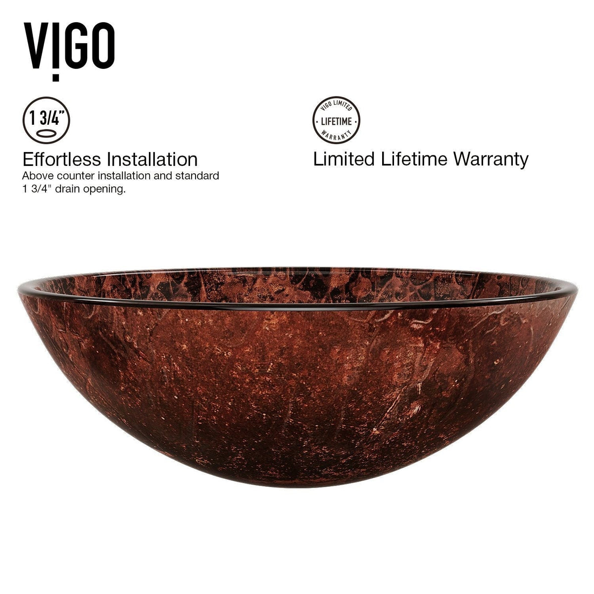 Mahogany Moon Glass Vessel Bathroom Sink W9F9 - product image 6