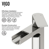 Marigold MatteStone Matte White Bathroom Sink/Basin Set with Amada Faucet and Rectangular Composite Vessel V0B8 - product image 7