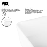 Marigold MatteStone Matte White Bathroom Sink/Basin Set with Norfolk Faucet and Rectangular Composite Vessel M0G4 - product image 3