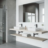 Marigold MatteStone Matte White Bathroom Sink/Basin Set with Norfolk Faucet and Rectangular Composite Vessel M0G4 - product image 8