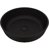 Modus Glass Round Vessel Bathroom Sink/Basin with Rounded Edges & Deep Bowl, Black B3B4 - product image 1