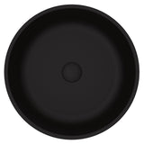 Modus Glass Round Vessel Bathroom Sink/Basin with Rounded Edges & Deep Bowl, Black B3B4 - product image 2