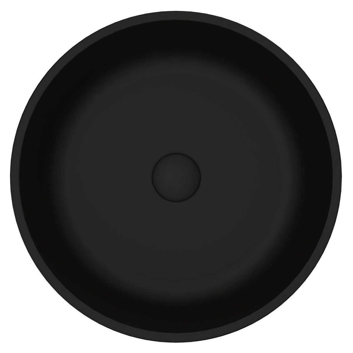 Modus Glass Round Vessel Bathroom Sink/Basin with Rounded Edges & Deep Bowl, Black B3B4 - product image 2