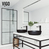 Modus Glass Round Vessel Bathroom Sink/Basin with Rounded Edges & Deep Bowl, Black B3B4 - product image 6