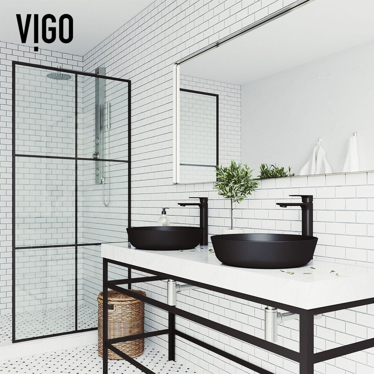 Modus Glass Round Vessel Bathroom Sink/Basin with Rounded Edges & Deep Bowl, Black B3B4 - product image 6