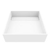 Montauk MatteStone 15x15-in Deep White Bathroom Sink/Basin with Rectangular Vessel E3K6 - product image 1