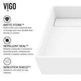Montauk MatteStone 15x15-in Deep White Bathroom Sink/Basin with Rectangular Vessel E3K6 - product image 5