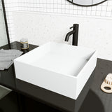 Montauk MatteStone 15x15-in Deep White Bathroom Sink/Basin with Rectangular Vessel E3K6 - product image 6