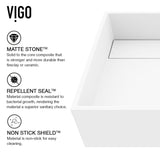 Montauk MatteStone 18x13-in Deep White Bathroom Sink/Basin with Rectangular Vessel K8S2 - product image 2