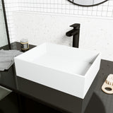 Montauk MatteStone 18x13-in Deep White Bathroom Sink/Basin with Rectangular Vessel K8S2 - product image 7