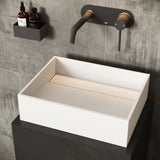 Montauk MatteStone 18x13-in Deep White Bathroom Sink/Basin with Rectangular Vessel K8S2 - product image 8