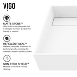Montauk MatteStone 23x15-in Deep White Bathroom Sink/Basin with Rectangular Vessel P6Z2 - product image 4
