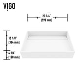 Montauk MatteStone 23x15-in Deep White Bathroom Sink/Basin with Rectangular Vessel P6Z2 - product image 5