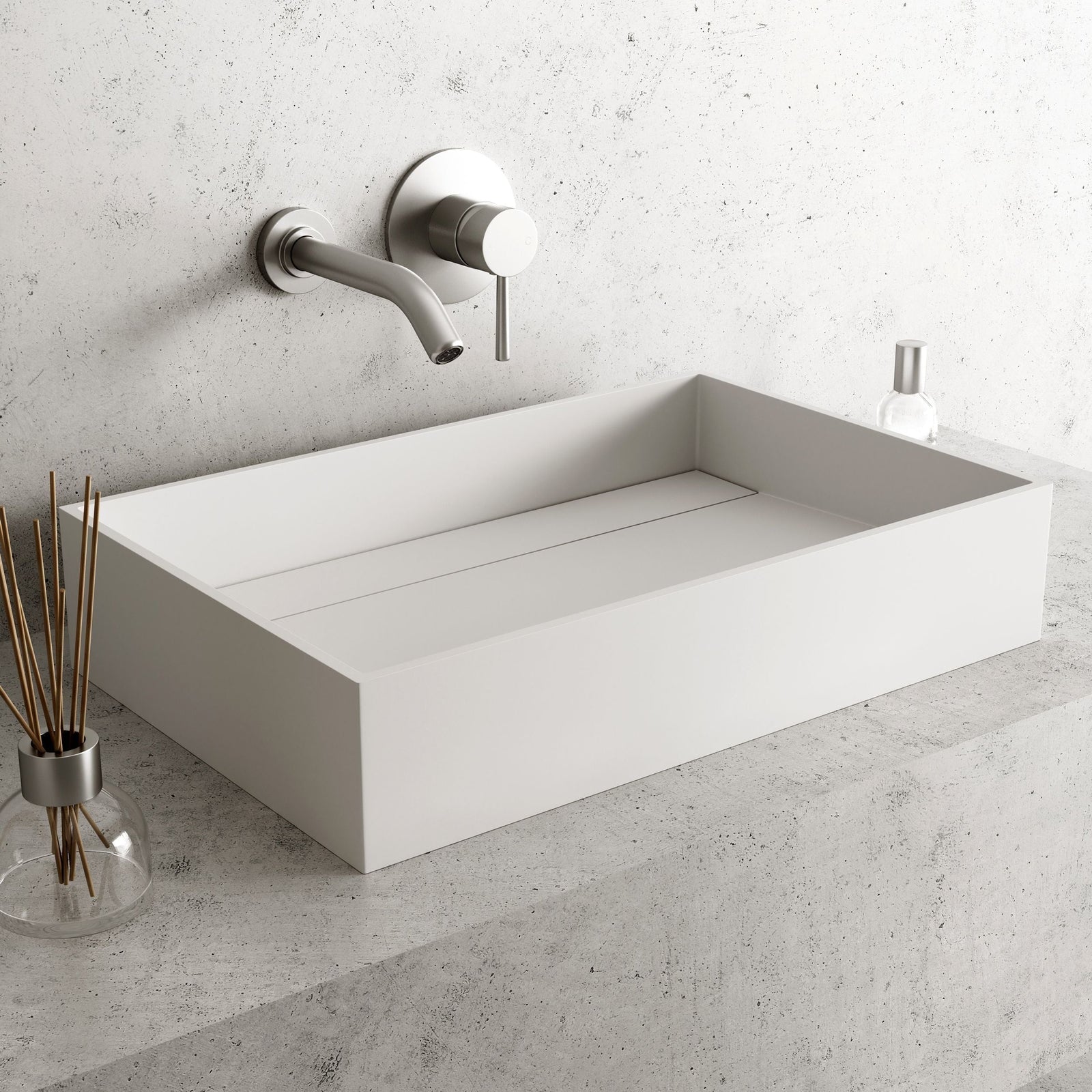 Montauk MatteStone 23x15-in Deep White Bathroom Sink/Basin with Rectangular Vessel I9V9 - product image 8
