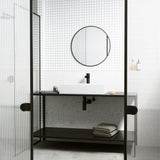 Montauk MatteStone White Bathroom Sink/Basin Set with Niko Faucet and Rectangular Composite Vessel L5K5 - product image 7