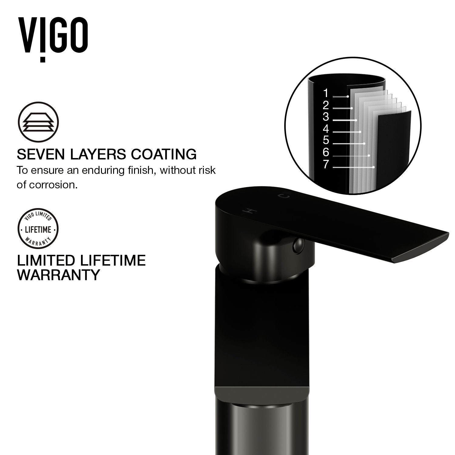 Norfolk Single Handle Vessel Bathroom Sink Faucet, WaterSense Certified, Matte Black E6S4 - product image 4