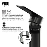 Norfolk Single Handle Vessel Bathroom Sink Faucet, WaterSense Certified, Matte Black E6S4 - product image 6