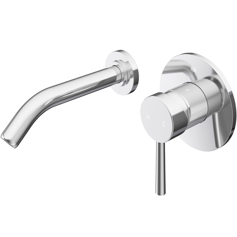 Olus Wall Mount Single Lever Bathroom Sink Faucet, WaterSense Certified, Chrome M4P1