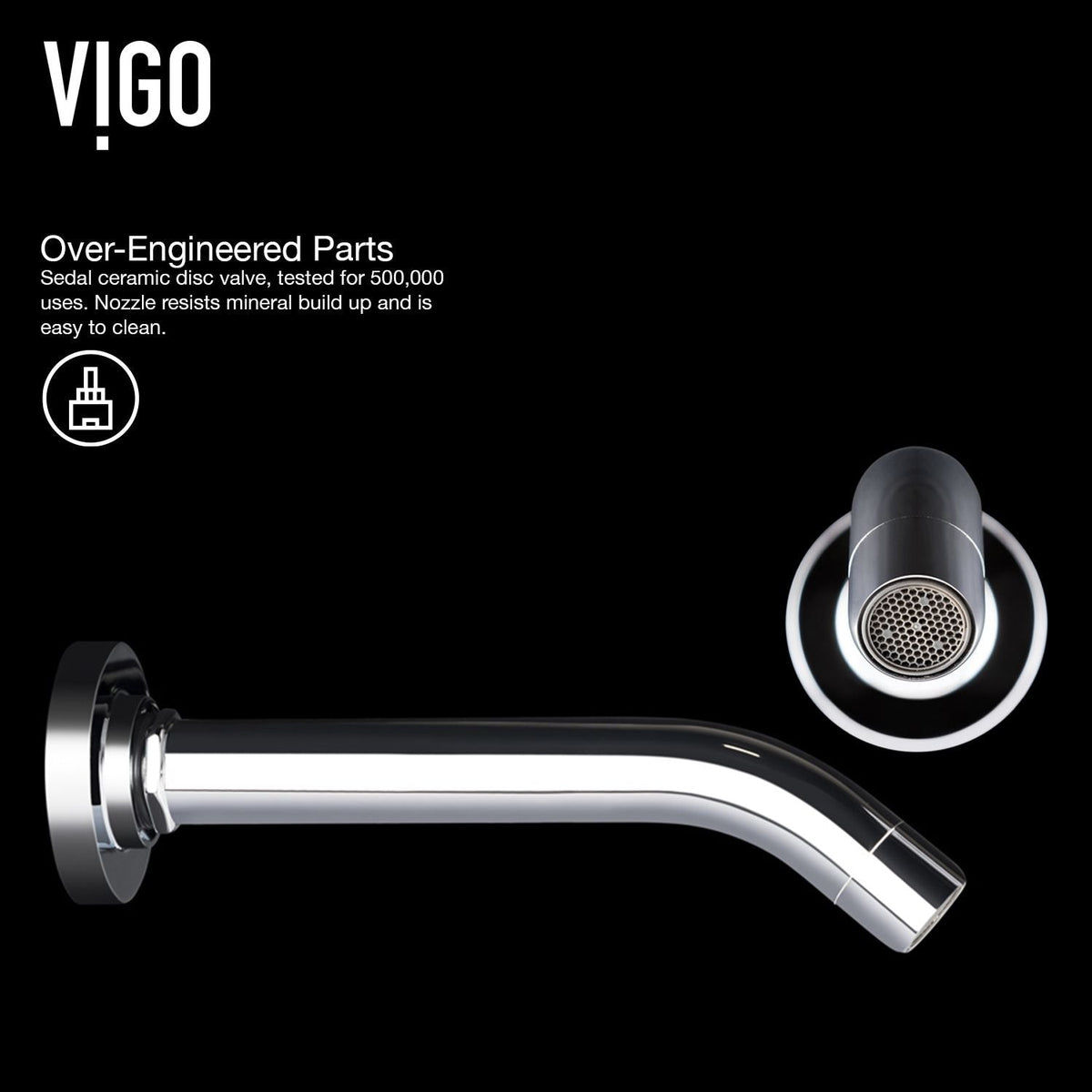 Olus Wall Mount Single Lever Bathroom Sink Faucet, WaterSense Certified, Chrome M4P1 - product image 6