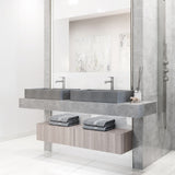 Orvieto Gothic ConcretoStone 24x15-in Deep Grey Bathroom Sink/Basin with Rectangular Vessel A2J2 - product image 4