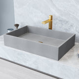 Orvieto Gothic ConcretoStone 24x15-in Deep Grey Bathroom Sink/Basin with Rectangular Vessel A2J2 - product image 6
