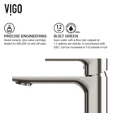 Palazzo Gothic ConcretoStone Grey Bathroom Sink/Basin Set with Niko Faucet and Rectangular Vessel Q7W0 - product image 7