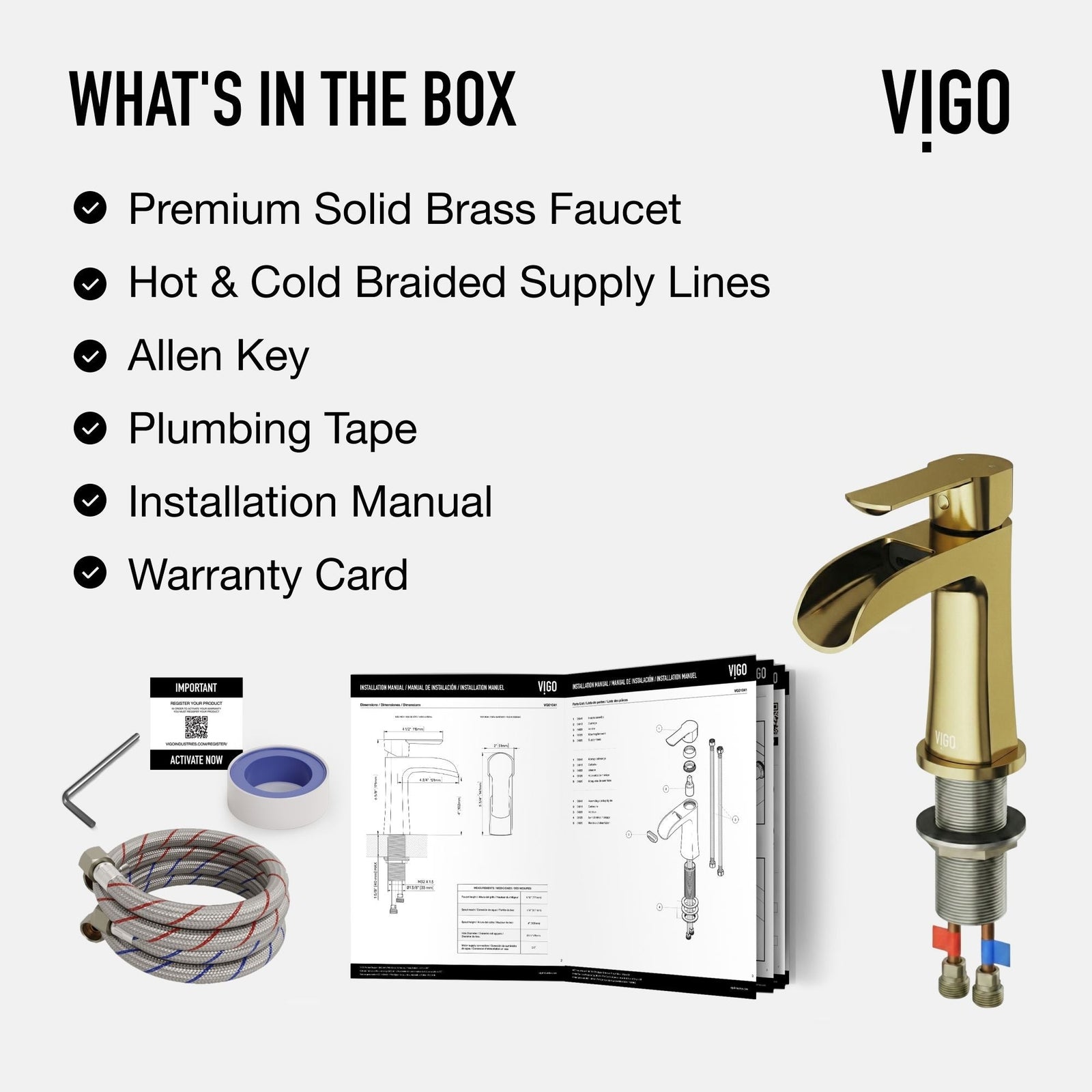 Paloma Single Handle Single Hole Bathroom Sink Faucet, WaterSense Certified, Matte Gold K8C2 - product image 5