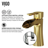 Paloma Single Handle Single Hole Bathroom Sink Faucet, WaterSense Certified, Matte Gold K8C2 - product image 7