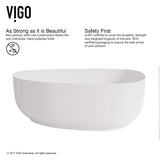 Peony Matte Stone Novelty Composite Vessel Bathroom Sink/Basin with Deep Bowl, White Z2P6 - product image 3