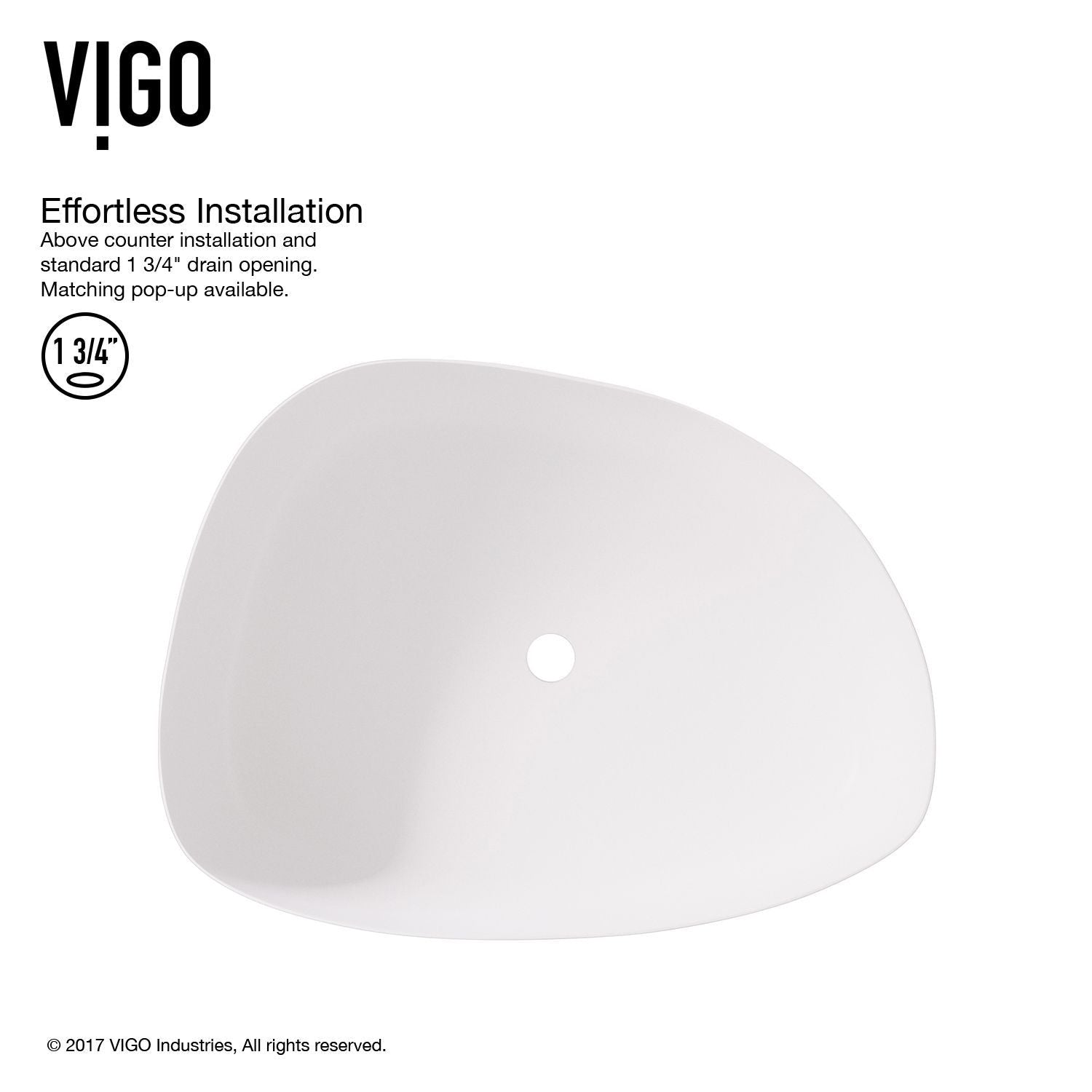 Peony Matte Stone Novelty Composite Vessel Bathroom Sink/Basin with Deep Bowl, White Z2P6 - product image 4