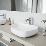 Peony Matte Stone Novelty Composite Vessel Bathroom Sink/Basin with Deep Bowl, White Z2P6 - product image 7