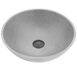 Ravenna Gothic ConcretoStone 16x16-in Deep Grey Bathroom Sink/Basin with Round Vessel S2W1 - product image 1