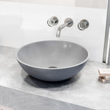 Ravenna Gothic ConcretoStone 16x16-in Deep Grey Bathroom Sink/Basin with Round Vessel S2W1 - product image 5