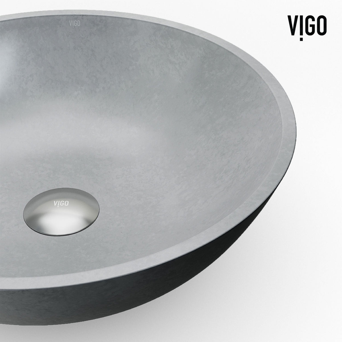 Ravenna Gothic ConcretoStone 16x16-in Deep Grey Bathroom Sink/Basin with Round Vessel S2W1 - product image 8