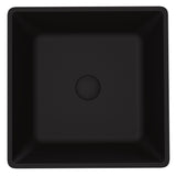 Roma Glass Square Vessel Bathroom Sink/Basin with Rounded Edges & Deep Bowl, Black U3R1 - product image 2