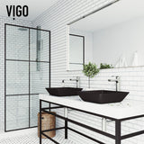Roma Glass Square Vessel Bathroom Sink/Basin with Rounded Edges & Deep Bowl, Black U3R1 - product image 6