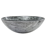 Round Glass Vessel Bathroom Sink/Basin with Deep Bowl, Titanium Q5F6 - product image 1