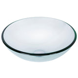Round Glass Vessel Bathroom Sink/Basin with Repellent Seal Coating, Crystalline B2L7 - product image 1