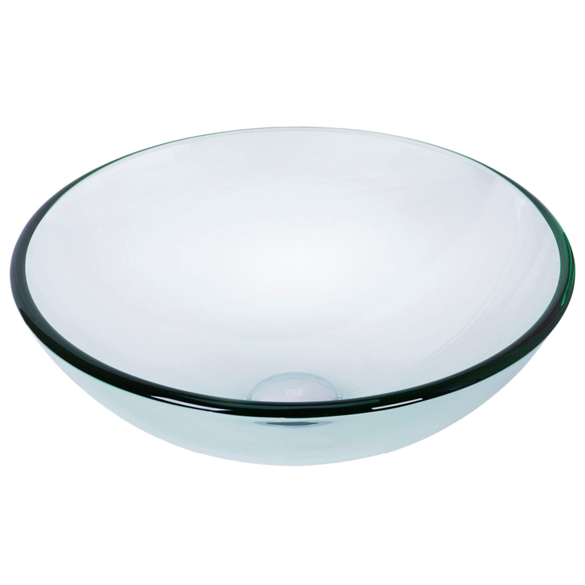Round Glass Vessel Bathroom Sink/Basin with Repellent Seal Coating, Crystalline B2L7 - product image 1
